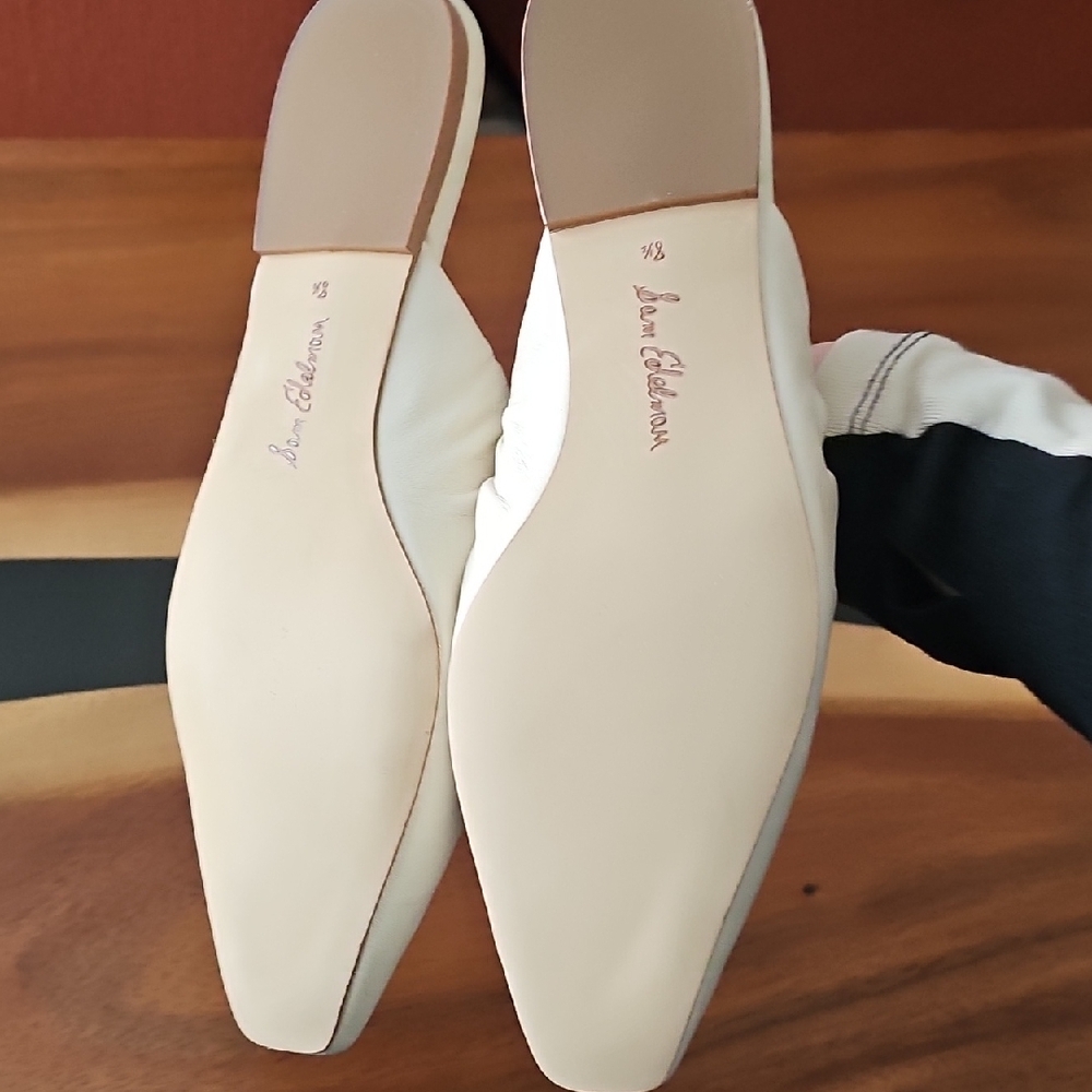 Sam Edelman Cecilia Pleated Leather Mules. NWT. Sz 8.5 - Picture 4 of 5